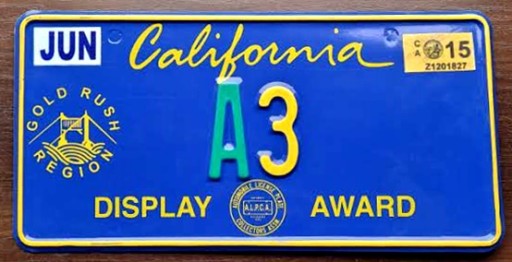 Калифорния - памятный номерной знак США.