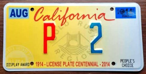 Калифорния - памятный номерной знак США.