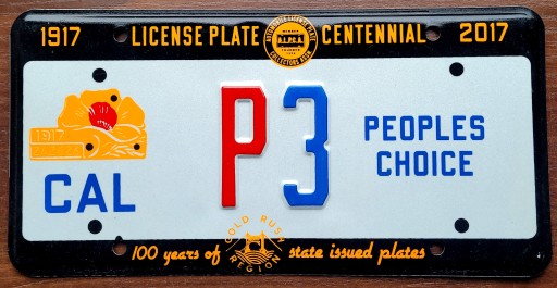 Калифорния - памятный номерной знак США.