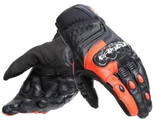 Короткі рукавички Carbon 4 Black/Fluo Red M