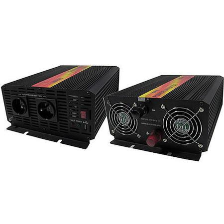 Carspa CAR2KU-12 Преобразователь напряжения 12В/230В+USB 2000Вт, модифицированный si