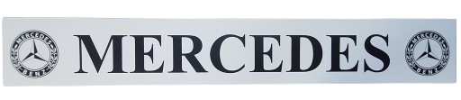 Бризговик, фартух причепа, принт MERCEDES, біло-чорний