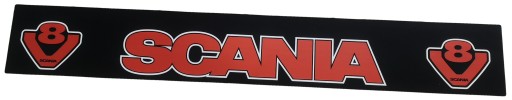 Бризговик причіпного напівпричепа SCANIA, чорно-червоний, V8, білий контур