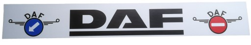 БІЛИЙ бризковик напівпричепа з написом заборони DAF
