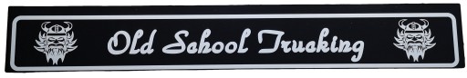 Брызговик прицепа, ЧЕРНЫЙ, БЕЛЫЙ Old School Trucking принт