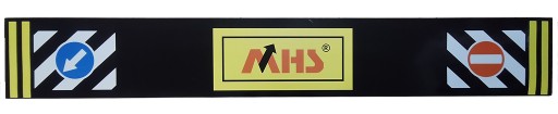 Брызговик для полуприцепа с принтом MHS, черно-желтый запрет