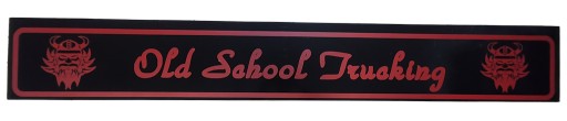 Брызговик прицепа с принтом Old School Trucking, чёрный и красный