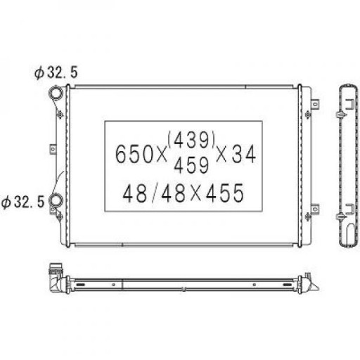 DCM3442 - Радіатор Audi A3 Tt 06-12
