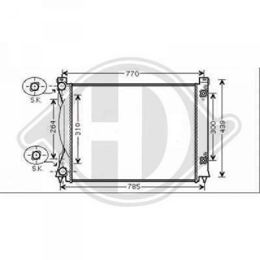 DCM1480 - Радиатор audi a6(4f2 c6) 2004-