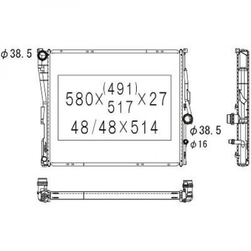 DCM1586 - Радіатор bmw x3 e83 09 2006-
