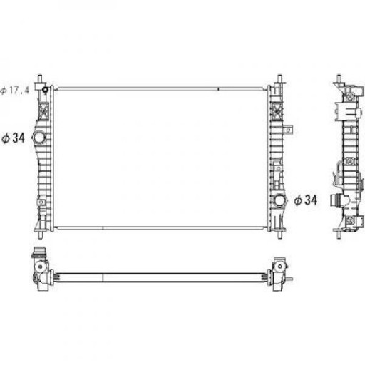DCM3940 - Радіатор Citroenoen C4 Ii Jumpy 2014-
