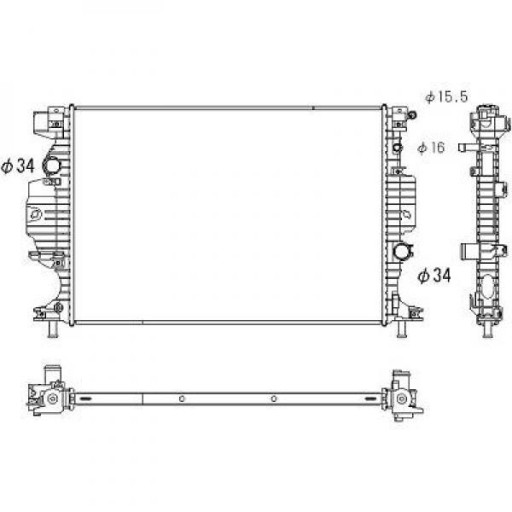 DCM3943 - Радиатор ford mondeo v 09/2014-