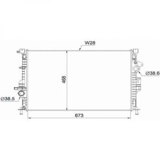 DCM3906 - Радіатор ford transit connect 2013-