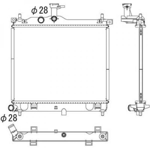 DCM3724 - Радіатор Hyundai I10 2008-