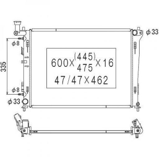 DCM3697 - Радіатор hyundai i30 12/2006-