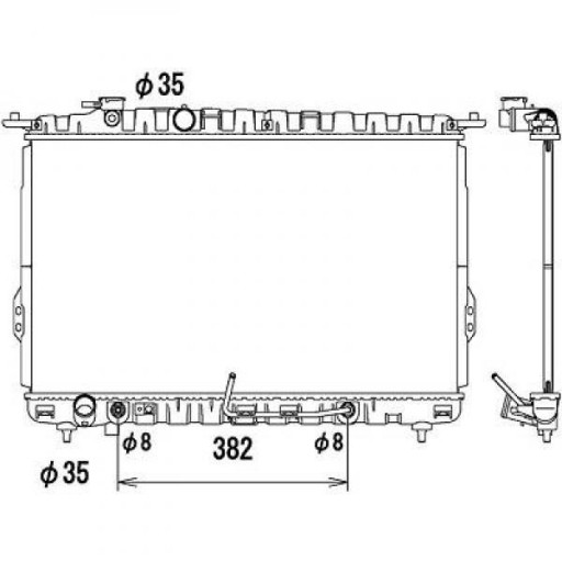 DCM3672 - Радиатор Hyundai Sonata V 03/1998-