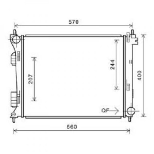 DCM3715 - Радіатор Kia Rio 06 2011- 1.1 1.4 D