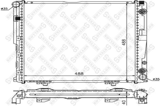 10-25924-SX - Охладитель MB W124 2.0/2.2 16В 92-