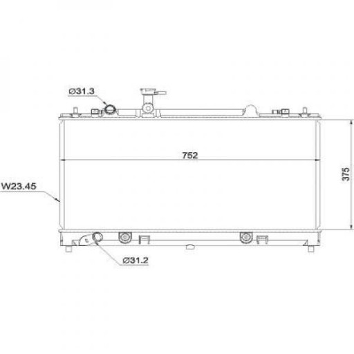DCM2252 - Радіатор Mazda 6 06 2002р