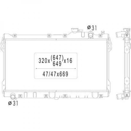 DCM2230 - Радиатор mazda mx5 05 1990 г.