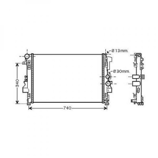 DCM2413 - Радиатор Mercedes Vito Viano W639 09/2003-
