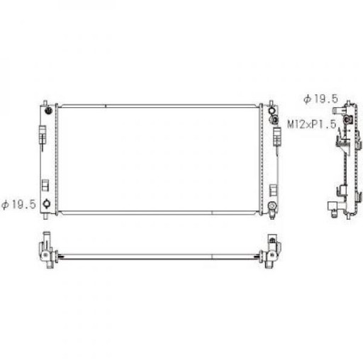 DCM2543 - Радіатор nissan leaf 2011-