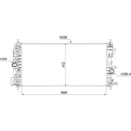 DCM2704 - Радіатор Opel Astra J 10/2009-