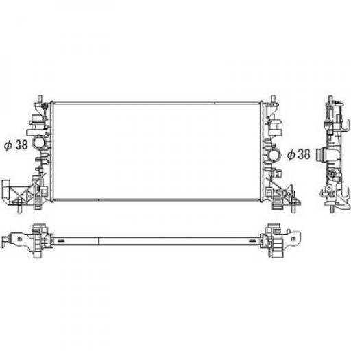 DCM3931 - Радіатор opel astra k 06/2015-