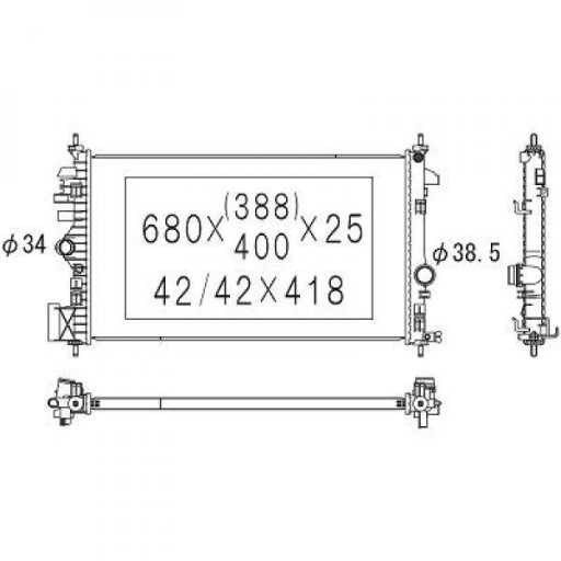 DCM2692 - Радиатор Opel Insignia 2.0 Cdti