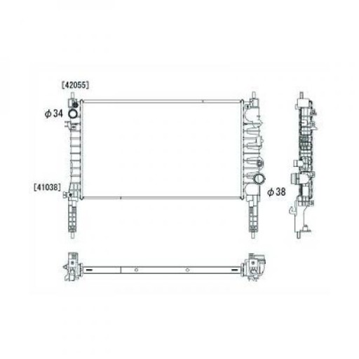 DCM3982 - Радиатор опель мокка + мокка х 1,4