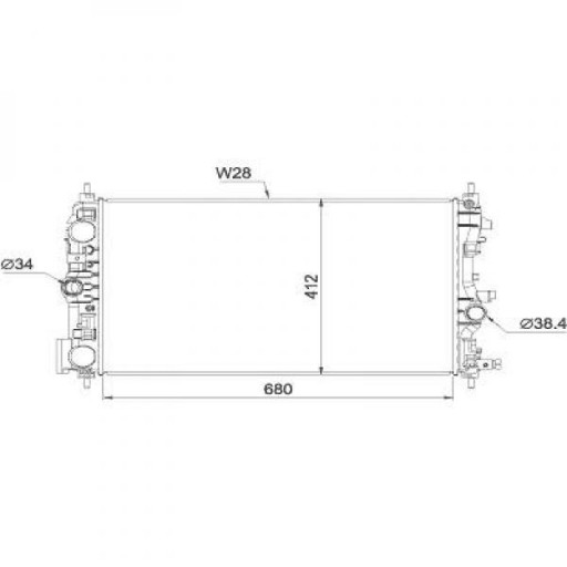DCM2714 - Радіатор opel zafira c 10/2011-