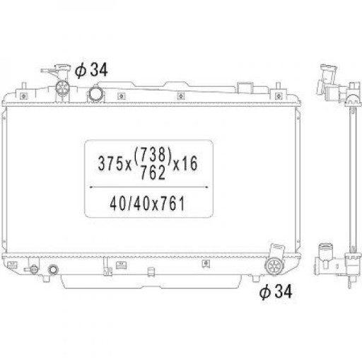 DCM3229 - Радиатор toyota rav 4 02/2002-