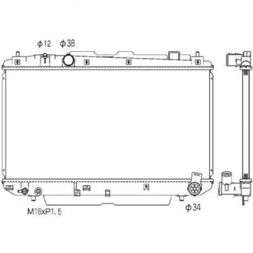 DCM3265 - Радиатор toyota rav 4 20d 2001-