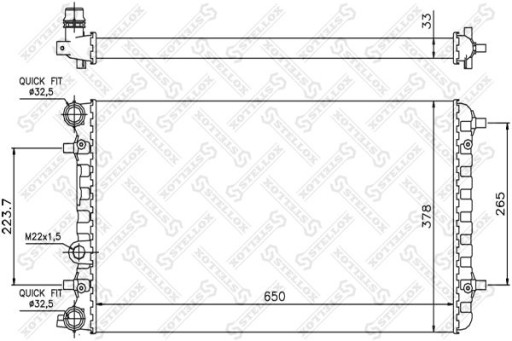 10-26417-SX - Радиатор VW New Beetle 1.4-1.9TDi 98-