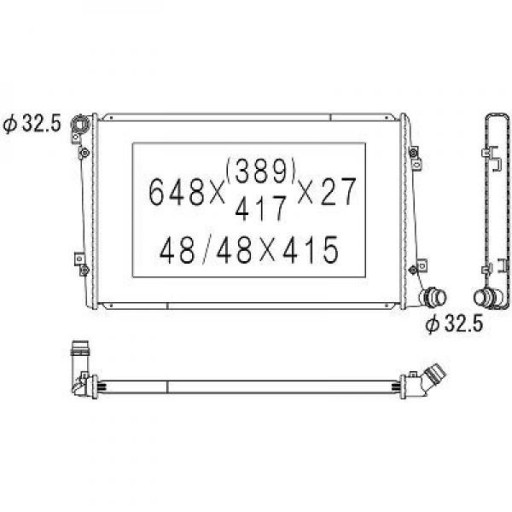 DCM3454 - Радиатор VW Passat 3C 1.9 Tdi