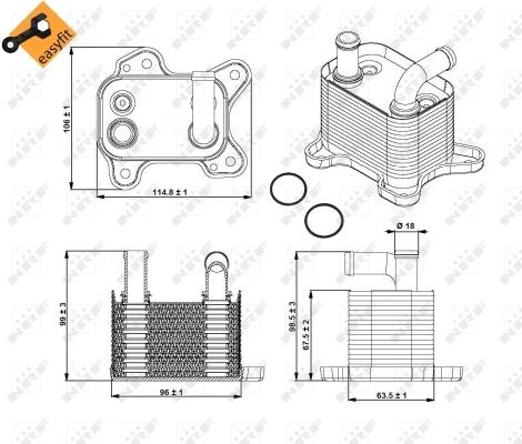 31342 - Масляний радіатор АКПП EASY NRF 31342