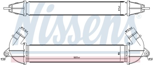 Охладитель наддувочного воздуха 96736