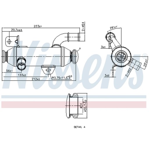 989279 - Радіатор, рециркуляція вихлопних газів NISSENS 989279