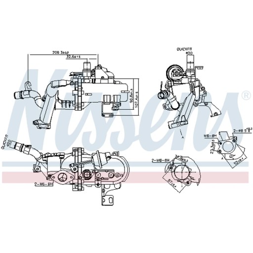 989285 - Радіатор, рециркуляція вихлопних газів NISSENS 989285