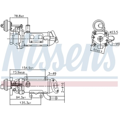 989289 - Радіатор, рециркуляція вихлопних газів NISSENS 989289