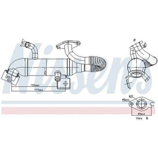 989408 - Радіатор, рециркуляція вихлопних газів NISSENS 989408