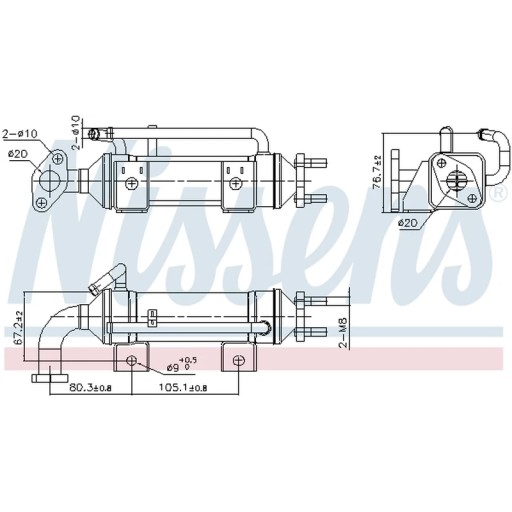 989435 - Радіатор, рециркуляція вихлопних газів NISSENS 989435