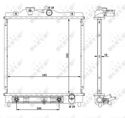 516355/ZAW - EASY FIT NRF 516355 радиатор двигателя