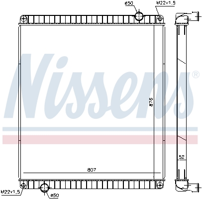 Радіатор двигуна nissens nis 65483