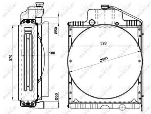NRF NRF 54096 радиатор двигателя