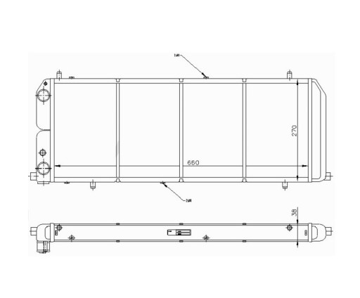 Радіатор водяний AUDI 100 C3 82- 443121253C