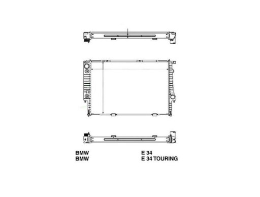2244543 - Водяний радіатор BMW 5 E34 1990-95 525 tds автомат