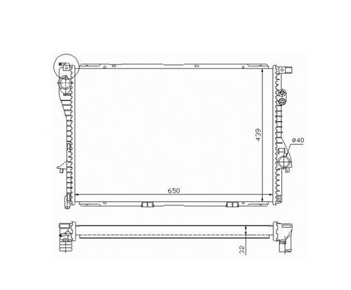 2246012 - Водяной радиатор BMW 5 E39 1996-00 525 725 tds