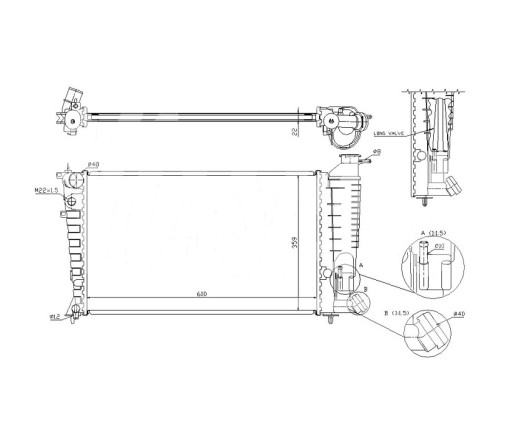 Радіатор водяний CITROEN ZX N2 06.91- 1301JV