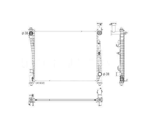 55038185AE - Радіатор водяний DODGE DURANGO 10- 55038185AE
